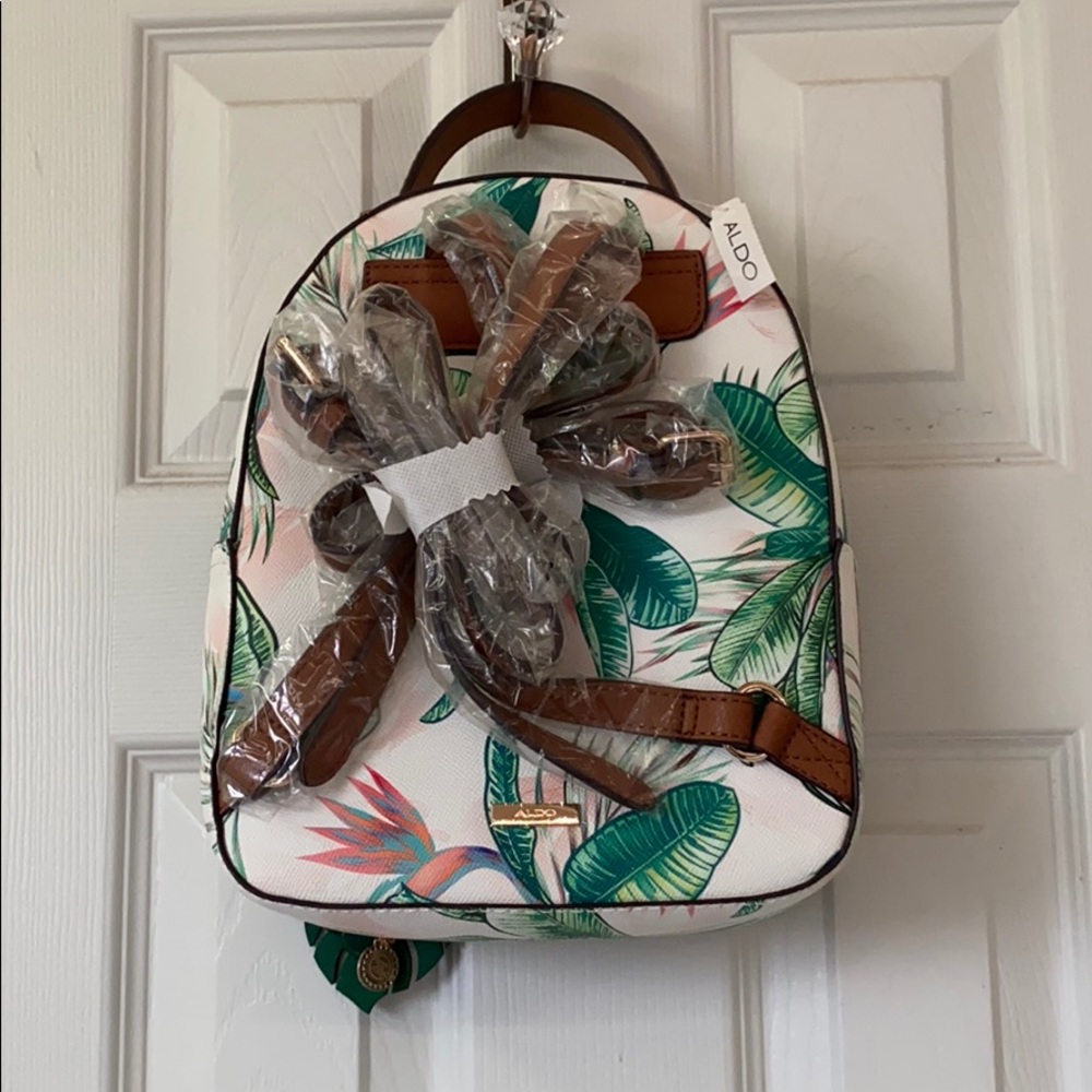 Aldo Botanical Backpack Purse RARE - Picture 2 of 5